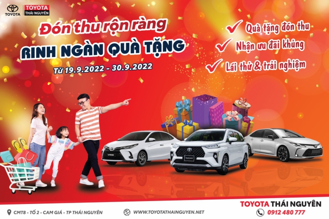 Tuần Lễ Vàng đón thu cùng Toyota Thái Nguyên