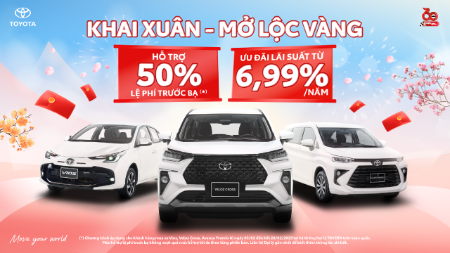 KHAI XUÂN MỚI - ƯU ĐÃI NGẬP TRÀN CÙNG TOYOTA THÁI NGUYÊN