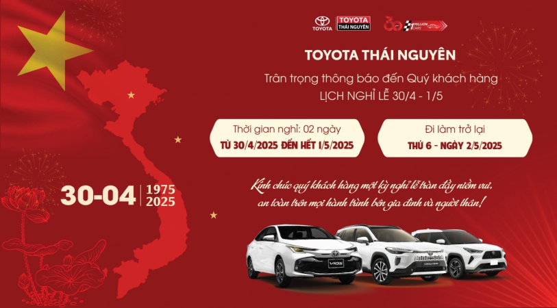 Thông báo nghỉ lễ : Giải phóng miền nam (30/4/1975 - 30/4/2025) và ngày Quốc tế lao động 1/5